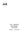 Océ | LightJet FE Open Interface User Guide