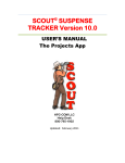 User`s Manual - SCOUT© Suspense Tracker, an enterprise TASK
