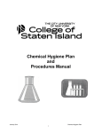Chemical Hygiene Plan - College of Staten Island