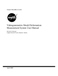 Videogrammetric Model Deformation Measurement System User