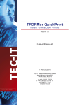 TFORMer QuickPrint Documentation 7.0
