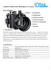 Camera Underwater Housing G11 (Canon) User Manual