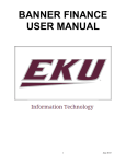 banner finance user manual - EKU