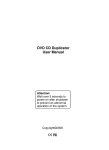 DVD CD Duplicator User Manual