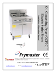 Oil Conserving Fryer (OCF30) Electric Series Fryers Installation &