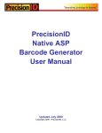 PrecisionID Native ASP Barcode Generator User Manual