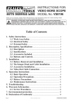 InStructIonS for: video bore scope Model no. vs8196 Table of Contents