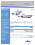 Technical Reference Note UFE / UFR Series Product Description