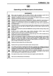 TORNADO T25 Operating and Maintenance Instructions