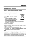 English WEEE Warning Message FCC STATEMENT