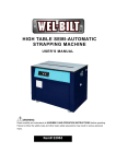 high table semi-automatic strapping machine user`s manual