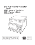 LP6 Plus Volume Ventilator -And- LP10 Volume Ventilator With