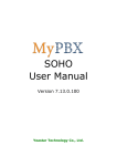 MyPBX Standard/GSM User Manual