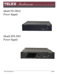 PS-2001L and SPS-2001 Manual