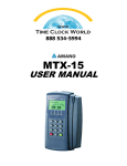 Amano MTX-15 Clock Terminal User Manual