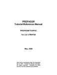 PREPASSR Tutorial/Reference Manual