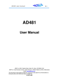 AD481 User Manual - 4DSP LLC | Data Acquisition and Signal