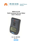 RDS-31 S/R Multi-purpose Survey Meter User`s Manual