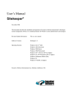 Sitekeeper 3.5 User`s Manual