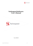 Tachospeed Software: User`s Manual