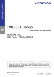 R8C/33T Group User`s Manual: Hardware