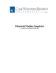 Financial Online Inquiries - Case Western Reserve University