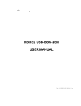 MODEL USB-COM-2SM USER MANUAL