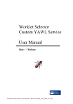 Worklet Selector Custom YAWL Service User Manual