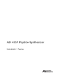 ABI 433A Peptide Synthesizer Installation Guide