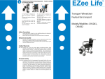 Page 1 …............................................... Transport Wheelchair Fauteuil