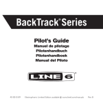 BackTrack® Series Pilot`s Guide - Electrophonic Limited