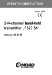 2-/4-channel hand-held transmitter „FS20 S4“