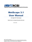 MetScape 3.1 User Manual