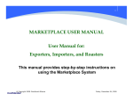 Marketplace User Manual