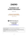 ZAERO Installation Notes