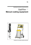 OptiFlex F manual coating equipment - spare parts