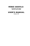 ROBO-3600VLA USER`S MANUAL