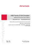 H8S Family E10A Emulator Additional Document for User`s Manual