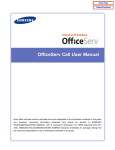 OfficeServ Call User Manual