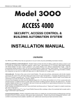 Model 3000 & Access 4000 Installers Manual