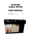 CO30/60K CABLE DRYER USER MANUAL