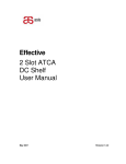 Effective 2 Slot ATCA DC Shelf User Manual