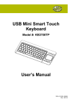 USB Mini Smart Touch Keyboard User`s Manual