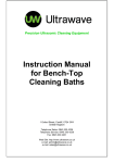 Instruction Manual for Bench-Top Cleaning Baths