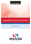 SANITARY WATER HEATER - sinclair air conditioners