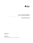 Sun Control Station Administration Manual