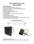 BPU-340SATA Drive Cage User`s Manual
