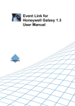 Event Link for Honeywell Galaxy 1.1 User Manual