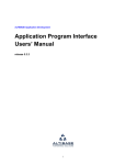 Application Program Interface Users` Manual