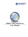 Aldelo Gift Card Server User Manual